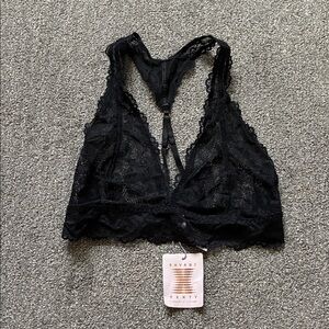 Savage X Fenty Black Lace Racerback Bralette